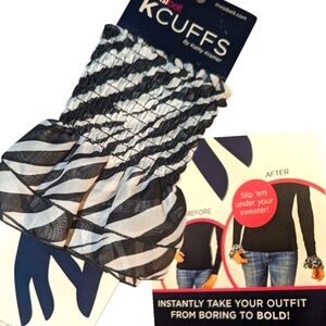 B&W Zebra KCuffs Accessory to POP any Outfit with a NEW LOOK Animal Print NWT